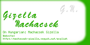 gizella machacsek business card